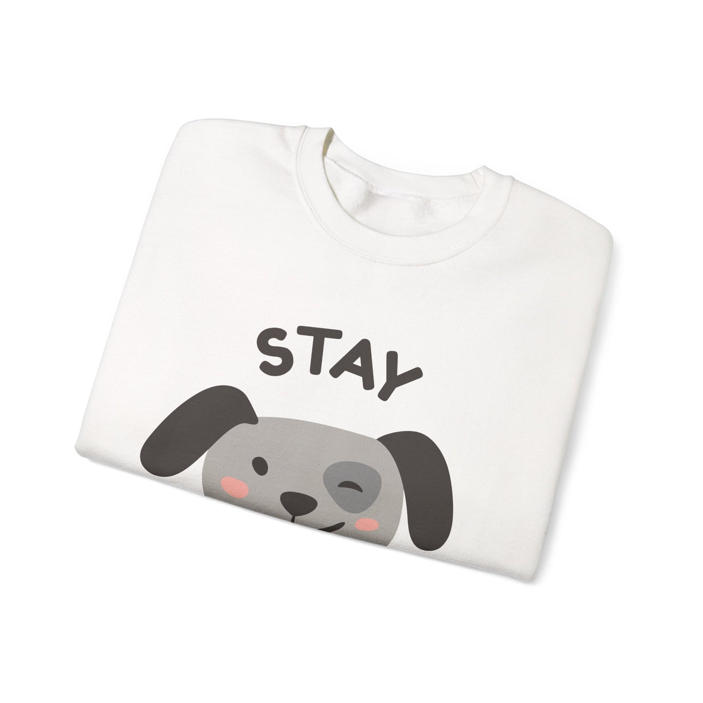 Stay Pawsitive Dog Lover Sweatshirt, Cute Pet Crewneck, Dog Mom Gift, Cozy Animal Apparel, Fun Pet Lover Merchandise