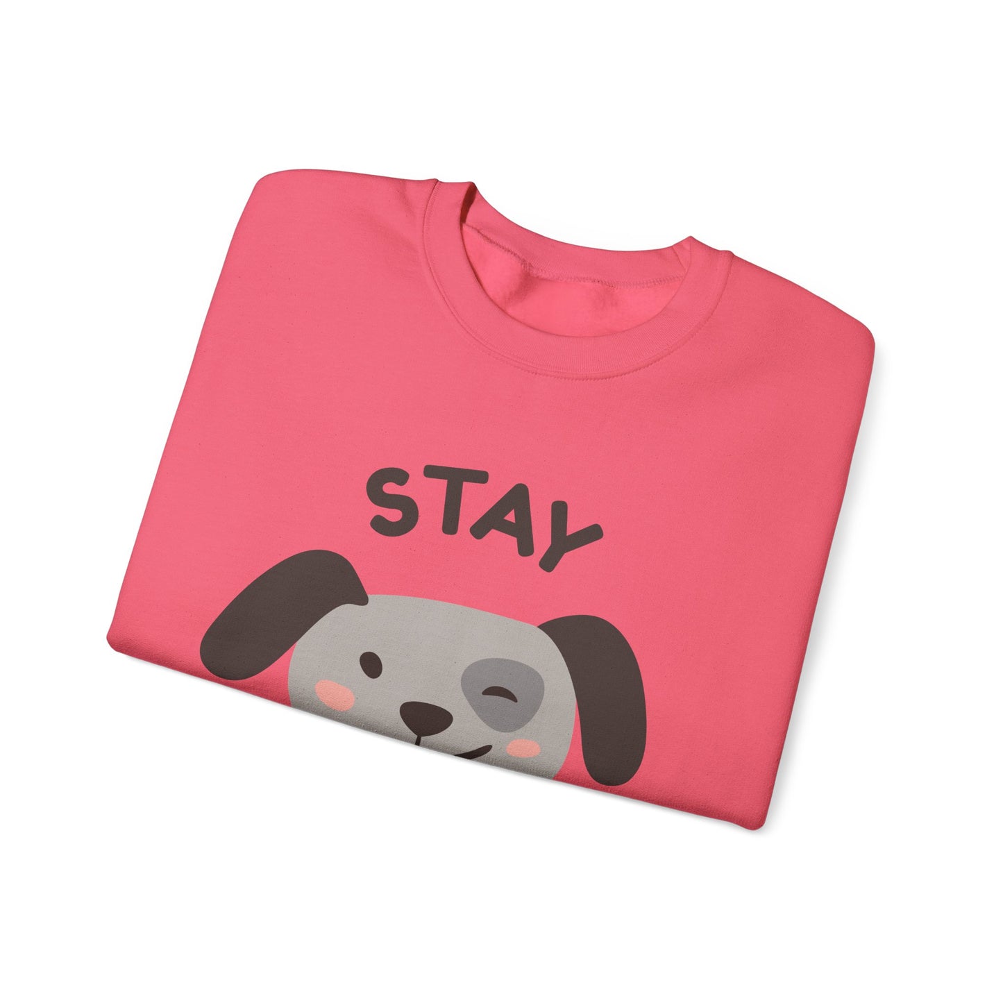 Stay Pawsitive Dog Lover Sweatshirt, Cute Pet Crewneck, Dog Mom Gift, Cozy Animal Apparel, Fun Pet Lover Merchandise