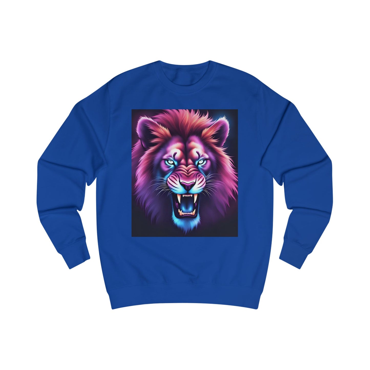 Fierce Lion Graphic Unisex Sweatshirt | Cozy Streetwear, Animal Lover Gift, Party Wear, Casual Outfit, Unique Art Apparel