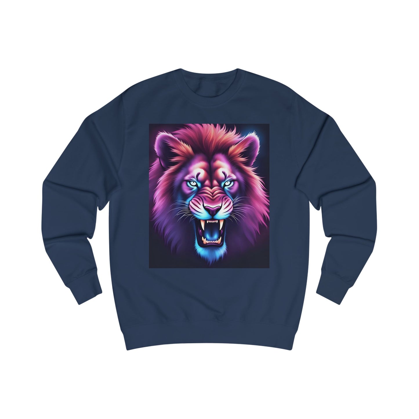 Fierce Lion Graphic Unisex Sweatshirt | Cozy Streetwear, Animal Lover Gift, Party Wear, Casual Outfit, Unique Art Apparel