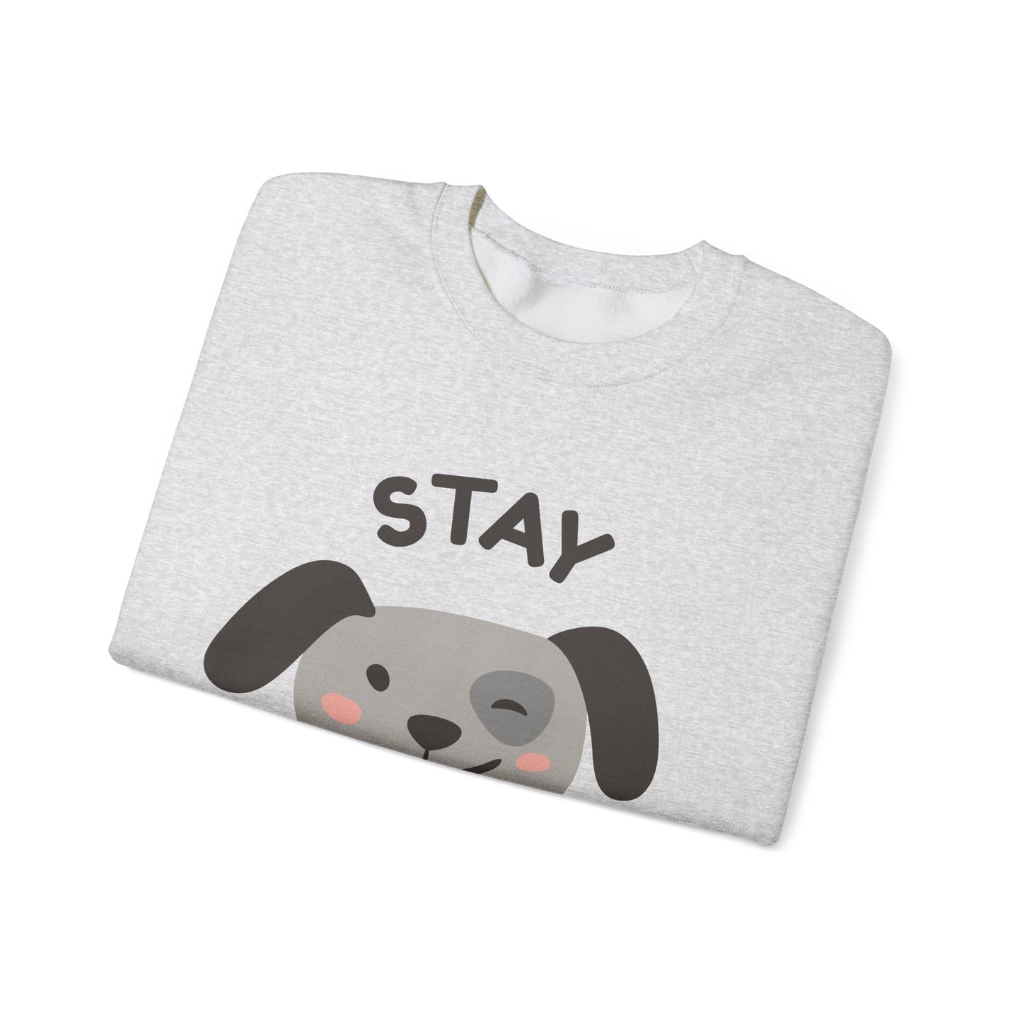 Stay Pawsitive Dog Lover Sweatshirt, Cute Pet Crewneck, Dog Mom Gift, Cozy Animal Apparel, Fun Pet Lover Merchandise